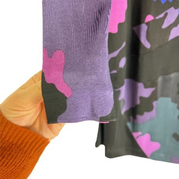 Tibi Sheath Mini Dress Black/Purple Boat Neck S - Picture 9 of 9